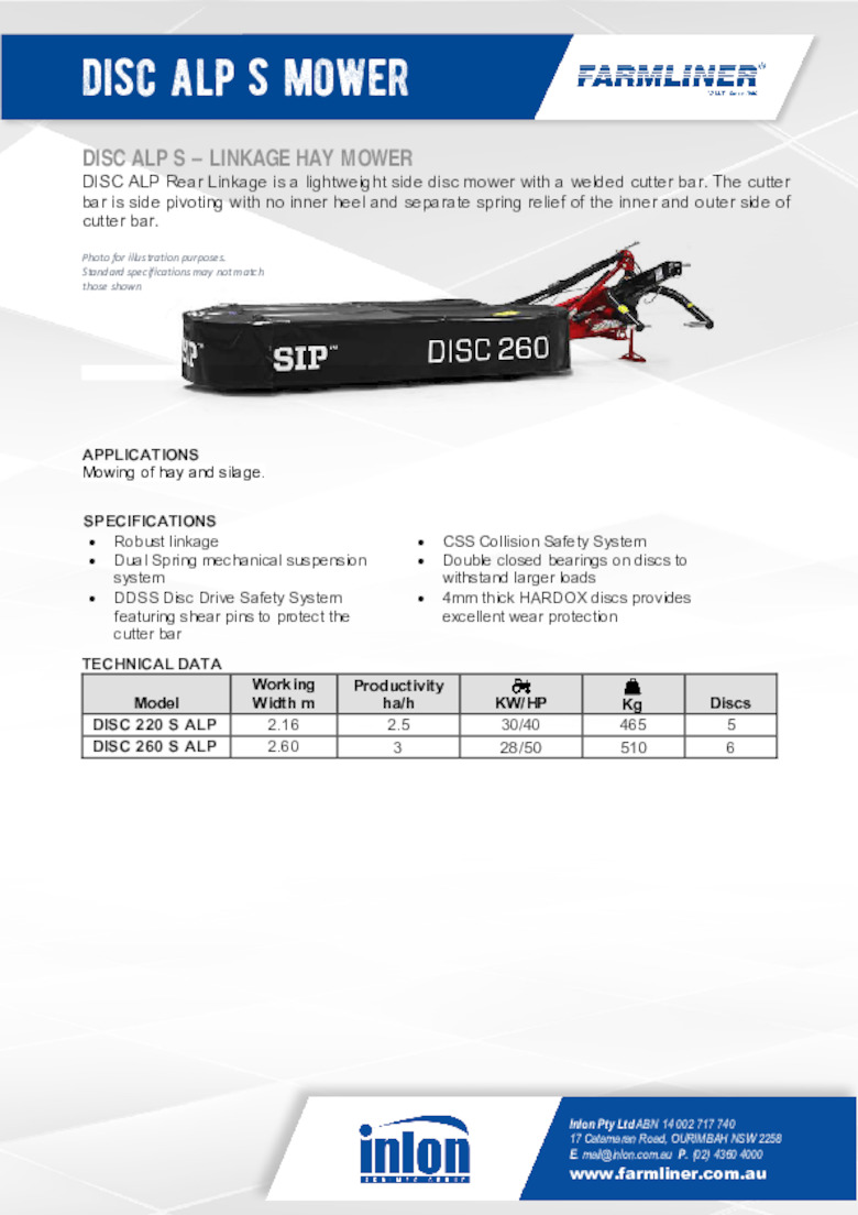 DISC ALP Hay Mower